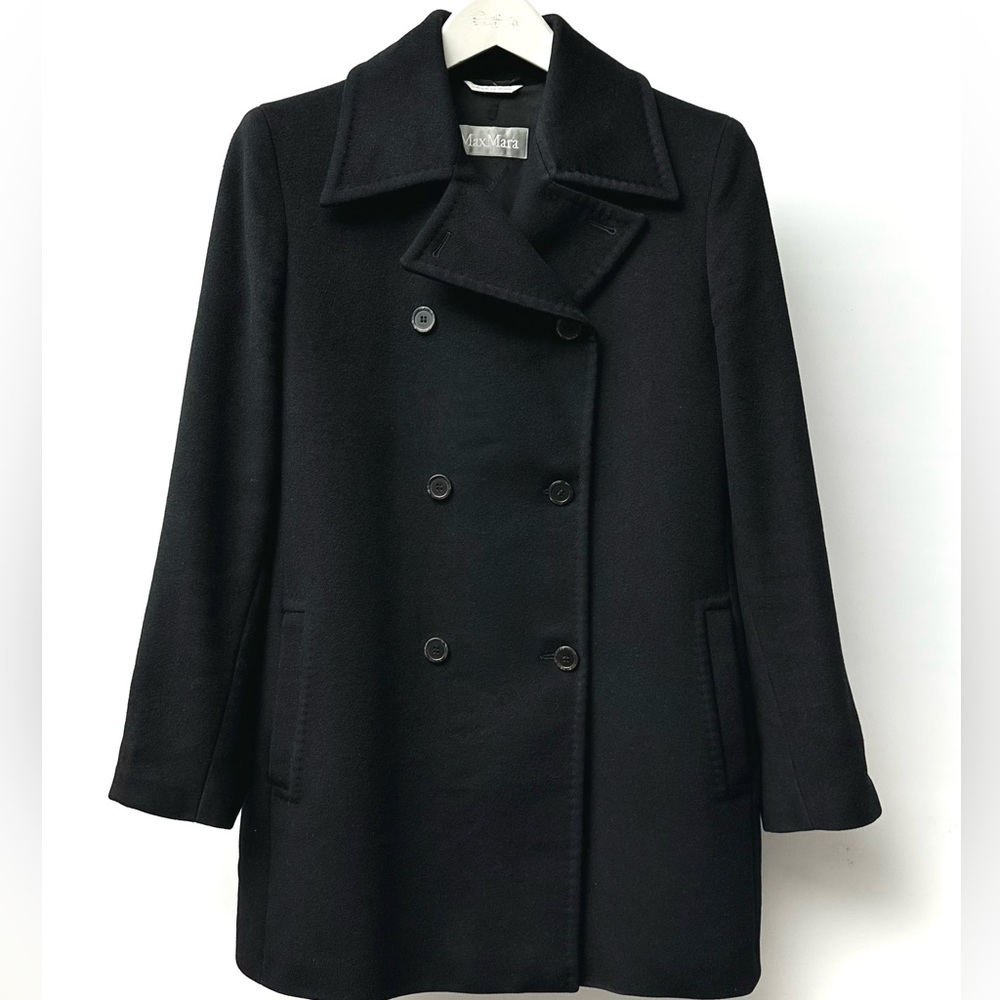 MaxMara Black Double-Breasted Coat